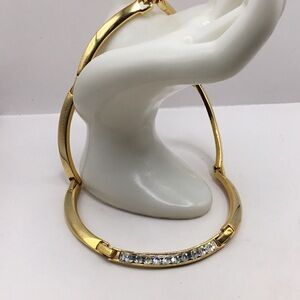 Vintage 70’s  Rhinestone Bar Link Collar Necklace
